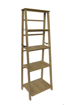 Product image 1 of the product “Ladder Shelf, 175 cm Height | Teak Wood, Natural Finish ”